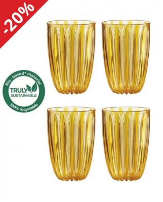 Set 4 pahare, 470 ml, galben, Dolcevita - GUZZINI